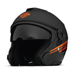 Harley-Davidson Maywood II Sun Shield H33 3/4 Helmet Orange / Black