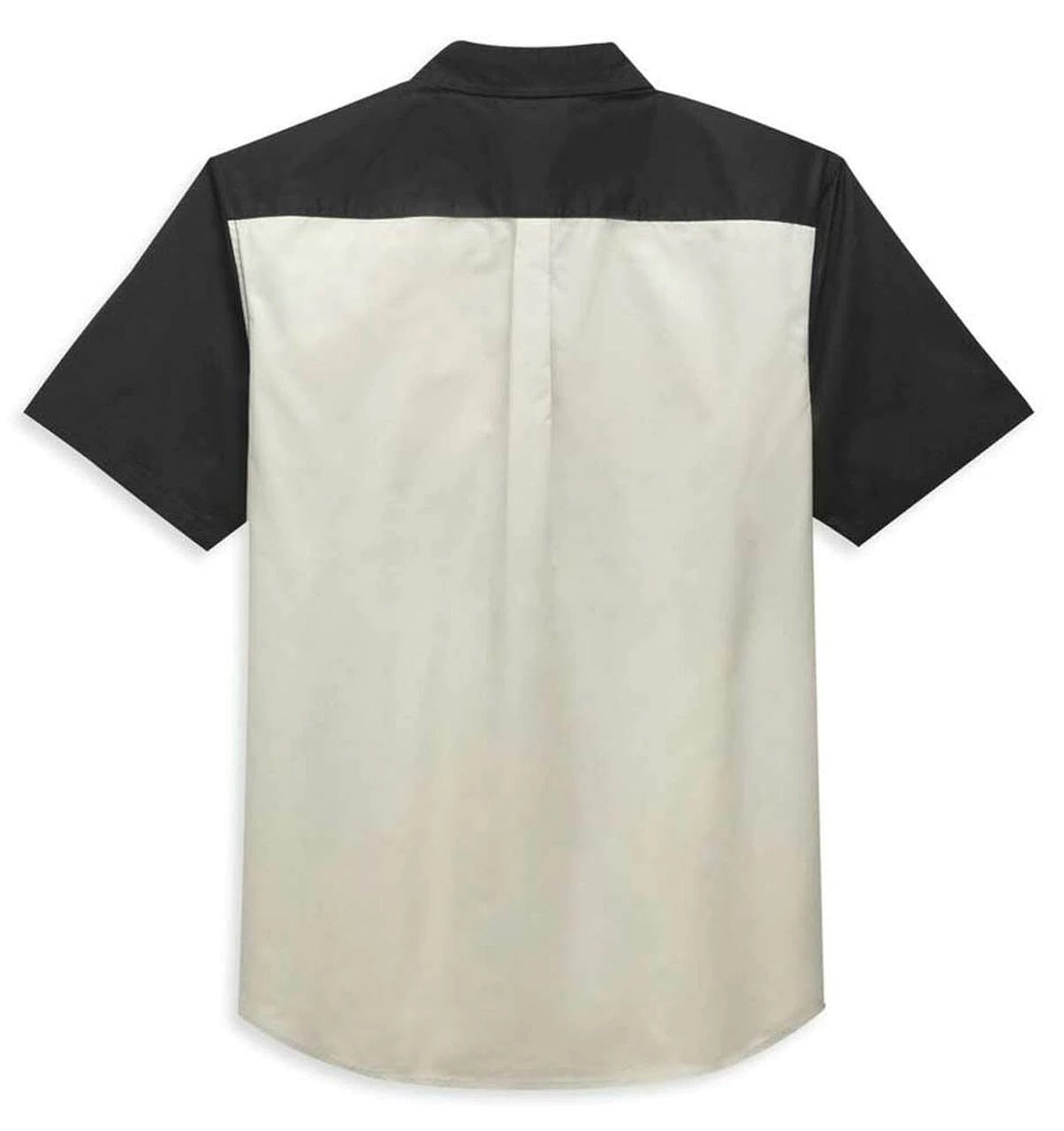 Harley-Davidson® Men's Colorblock Pocket Logo Short Sleeve Shirt - Grey & Black