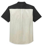 Harley-Davidson® Men's Colorblock Pocket Logo Short Sleeve Shirt Grey & Black