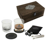 Harley-Davidson® Bar & Shield Logo Premium Whisky Glass Wooden Box Gift Set