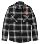 Harley-Davidson® Men's Road Captain Long Sleeve Plaid Shirt - Black