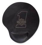 Harley-Davidson® #1 B & S Logo Neoprene Mouse Pad w/ Leatherette