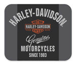Harley-Davidson® Premium B&S Neoprene Office Mouse Pad - Blk & Gry