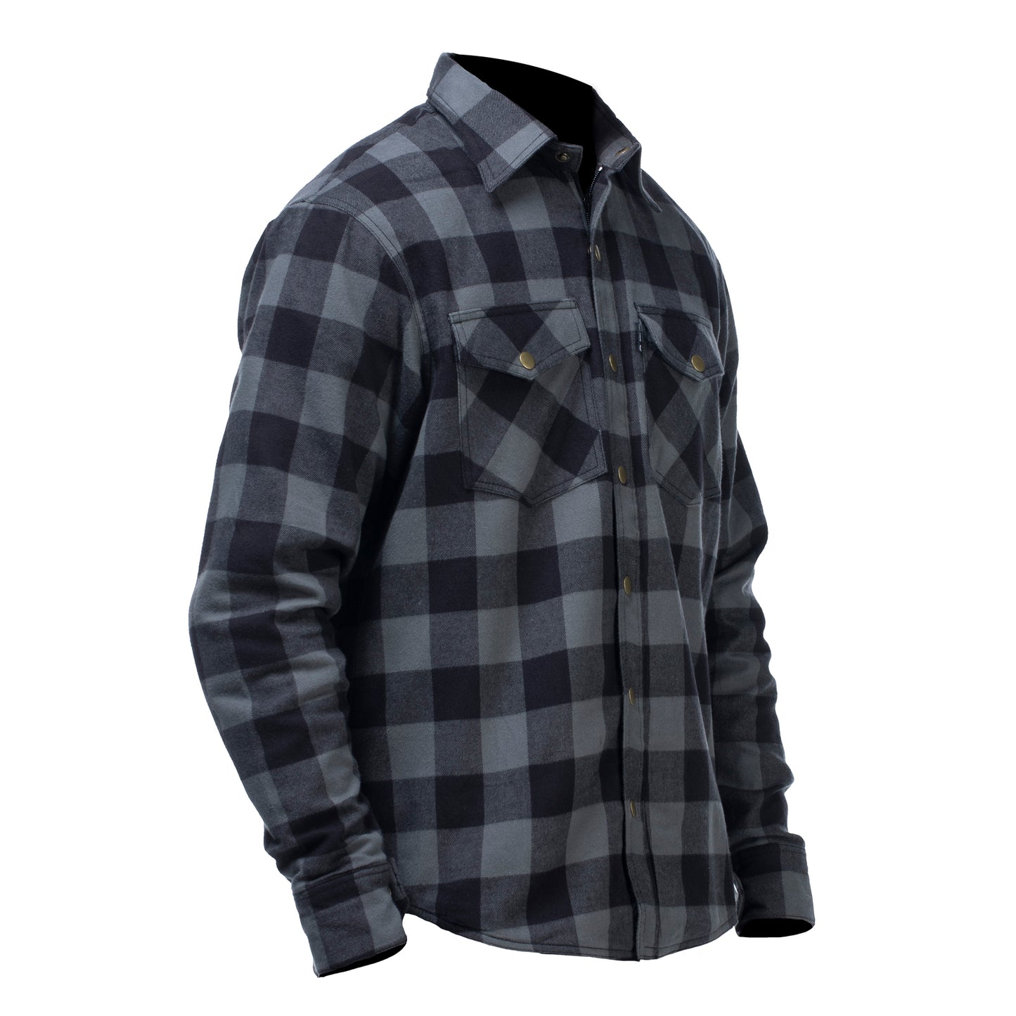 Rjays Regiment Kevlar Lined Riding Shirt Flannel Grey/ Black