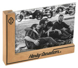 Harley-Davidson® Picture Frame, Chopped L-Shaped Wood, 2-Sided Holds 5 x 7 Photos