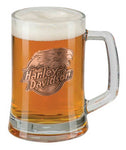 Harley-Davidson® Copper Eagle Medallion Hand Blown Glass Heavy Beer Mug