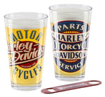 Harley-Davidson® Parts & Service Graphic Set of Two Pint Glasses - 16 oz.