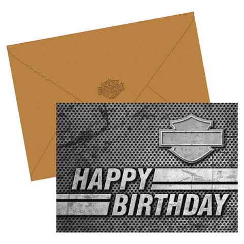 H-D Bar & Shield Silhouette - Birthday Card