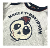 Harley-Davidson Baby Boys' Skull 3-Piece Newborn Creeper, Hat & Bib Set